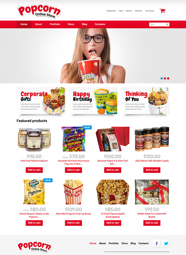 个性大图漂亮的食品公司网站设计