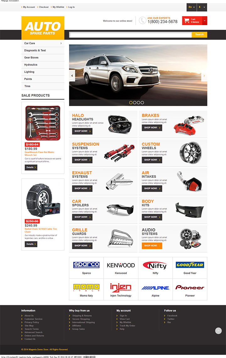 漂亮的汽车配件企业网站设计