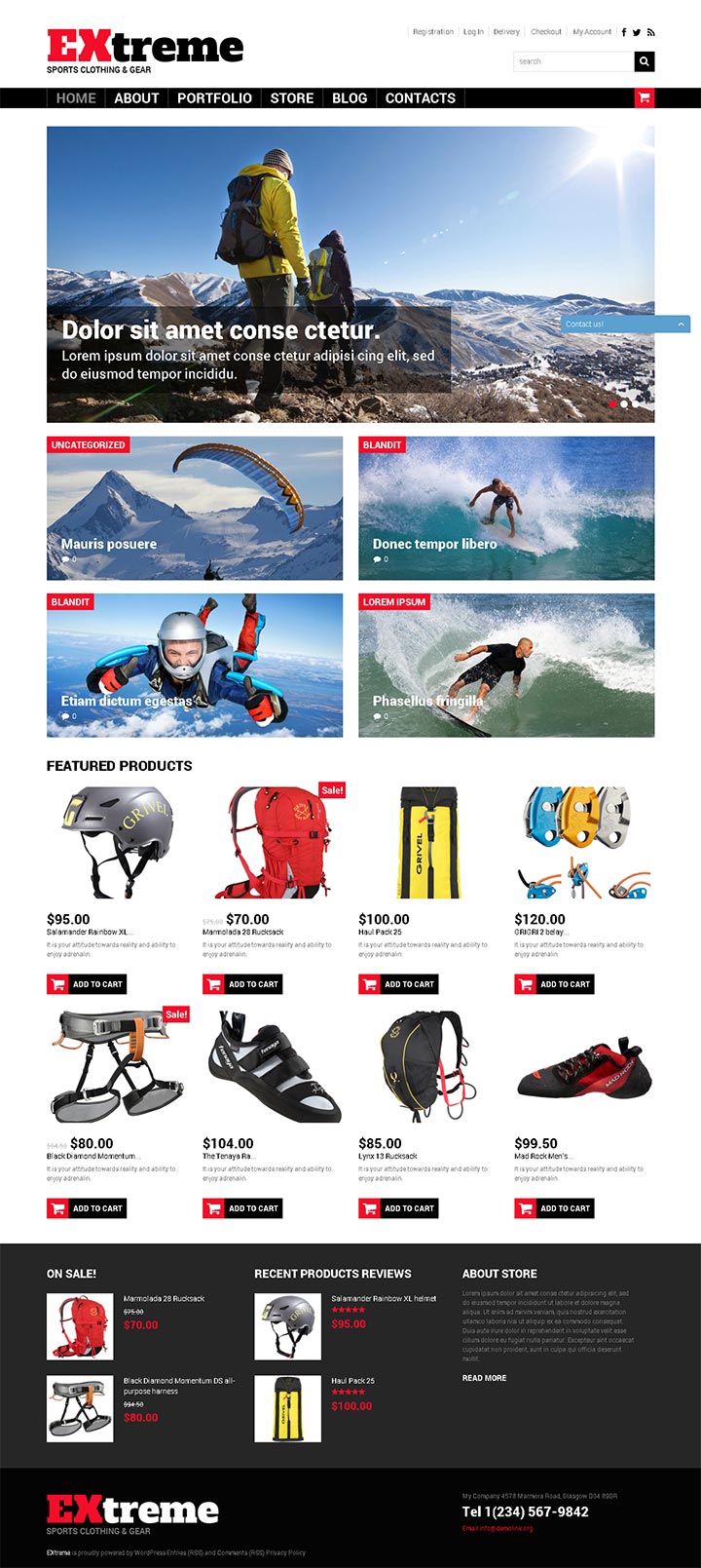 时尚运动类网站设计