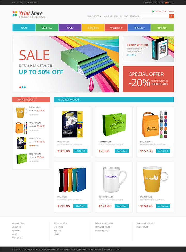 海外办公用品类网站设计