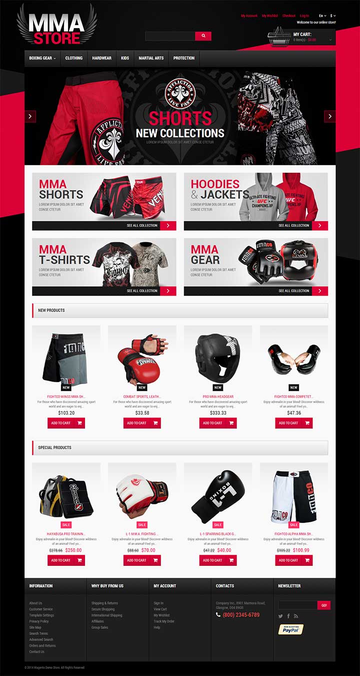 红黑炫酷运动产品网站