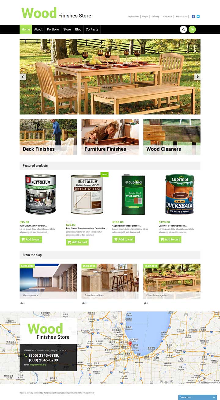 田园风格家居装饰产品网站设计