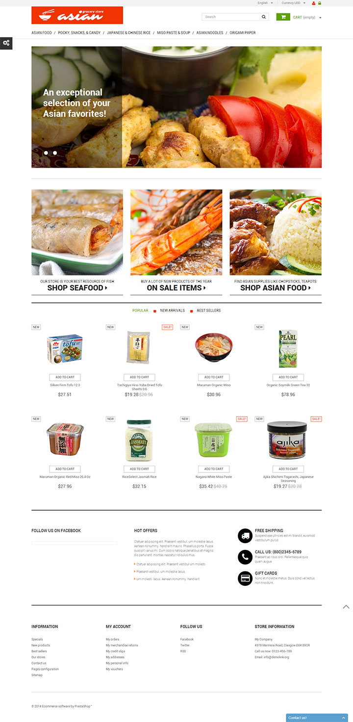 白色简洁的食品配料网站设计