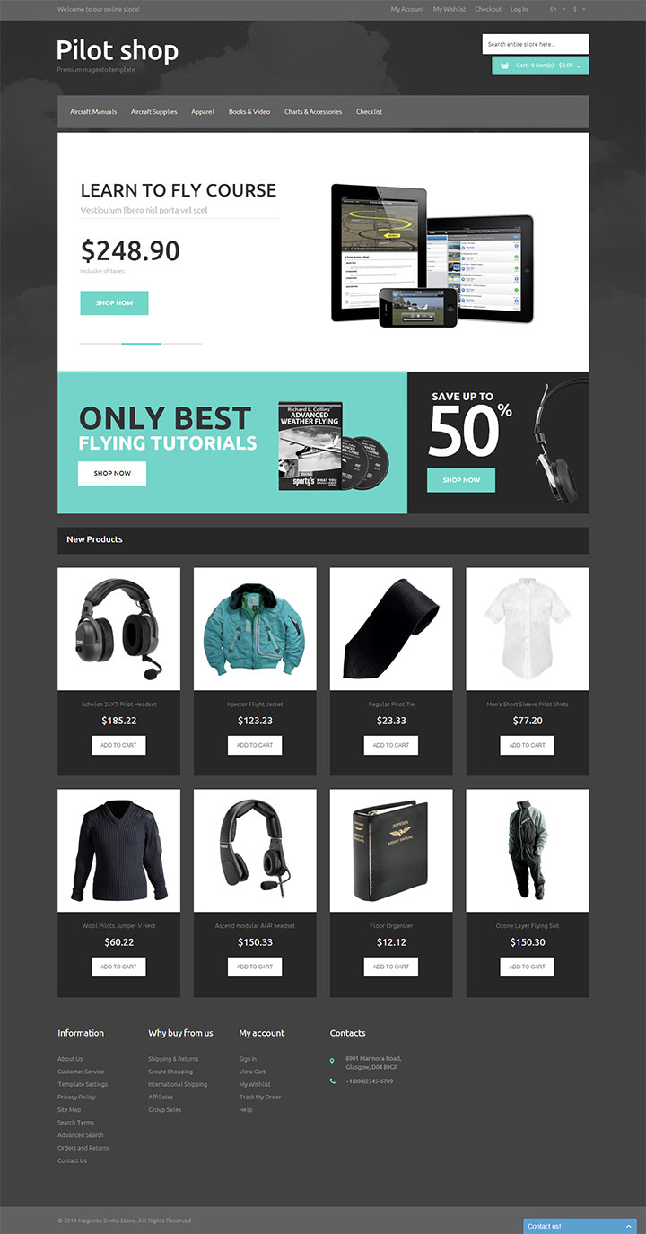 黑白搭配的杂货店网站设计