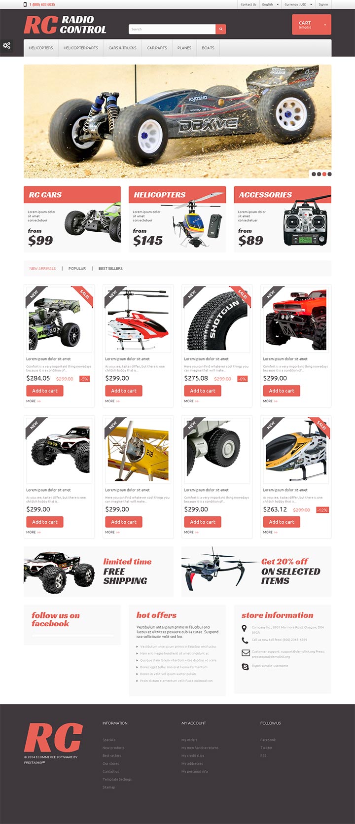 海外电动商品网站设计