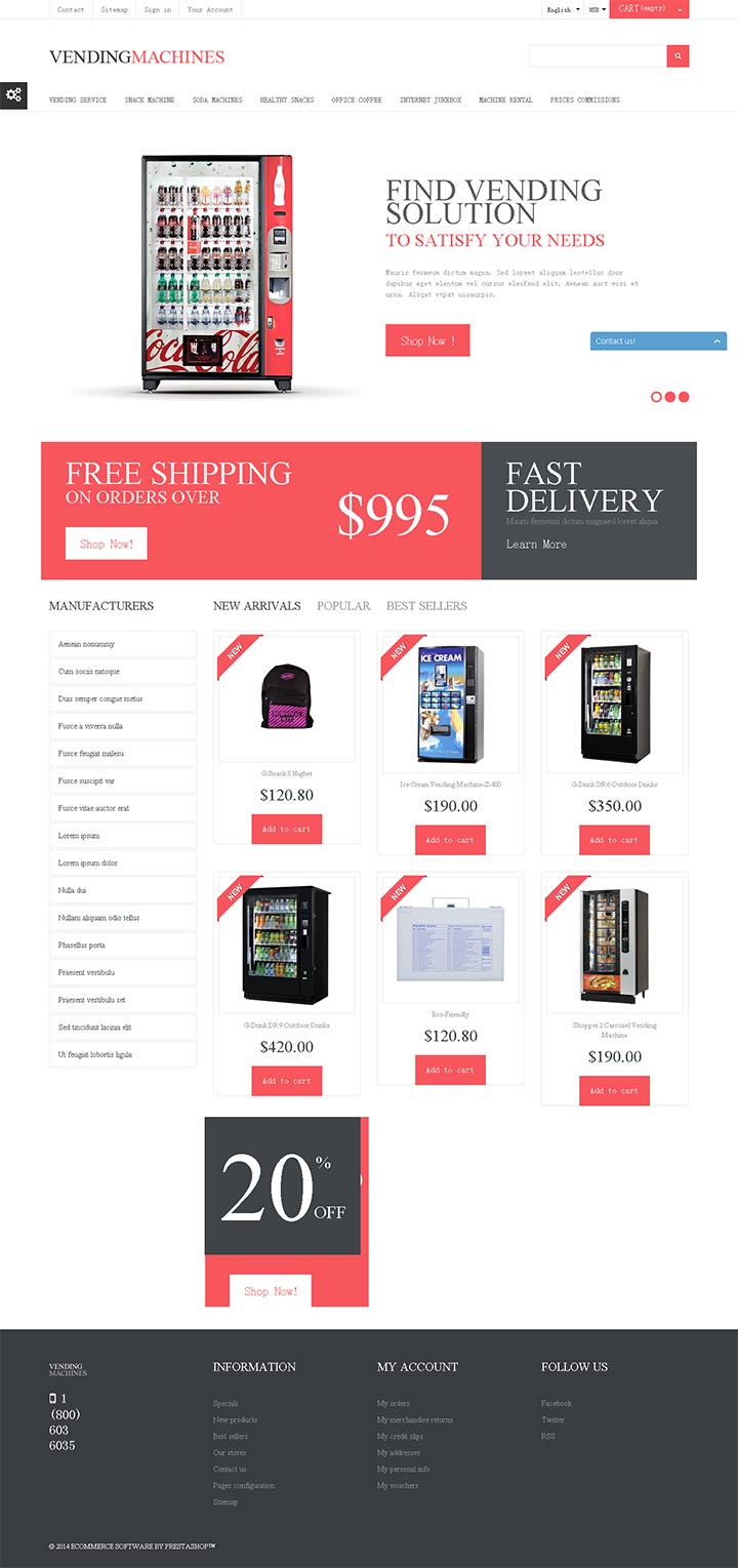 红黑搭配的电器网站设计