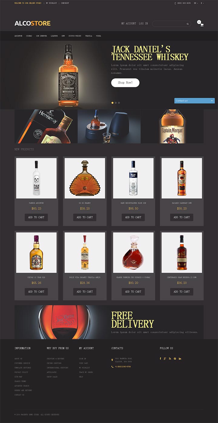 外贸型洋酒网站设计