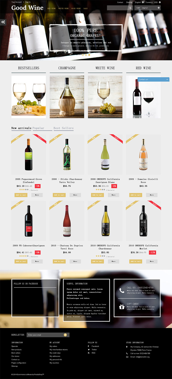 黑色典雅酒类网站设计