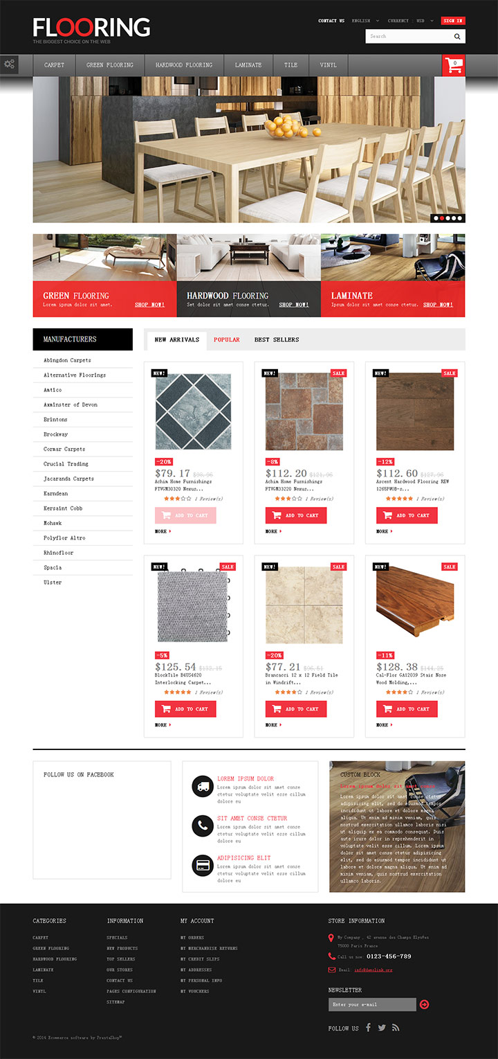 典雅自然的地板网站设计