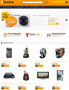 流行的家电类英文网站设计