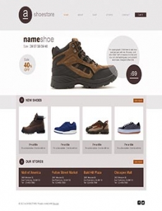 简洁大方的外贸鞋类网页设计