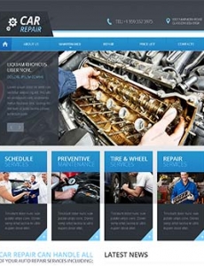 简易风格的汽配类网站设计