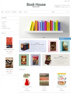 白色简洁的线上书店设计