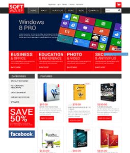 瑞晟外贸推广客户案例——红黑搭配的软件网站设计